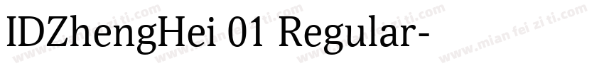 IDZhengHei 01 Regular字体转换